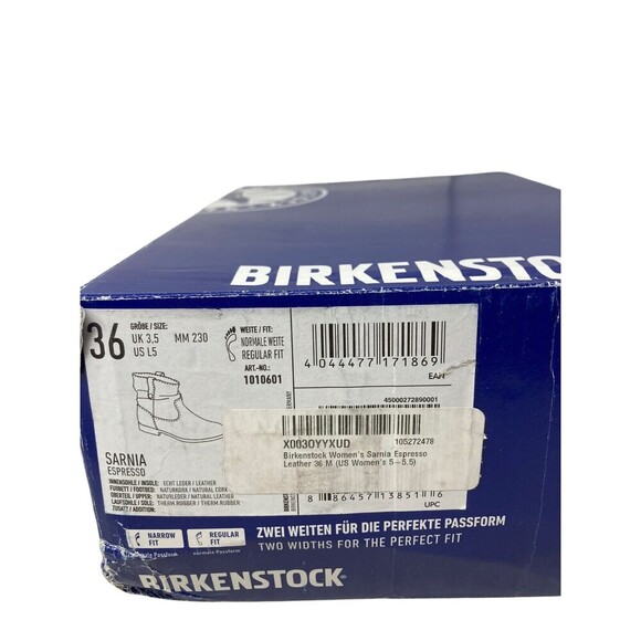 Birkenstock Leather Boots Women's Size 5 Sarnia Espresso Dark Brown NEW - Picture 9 of 11